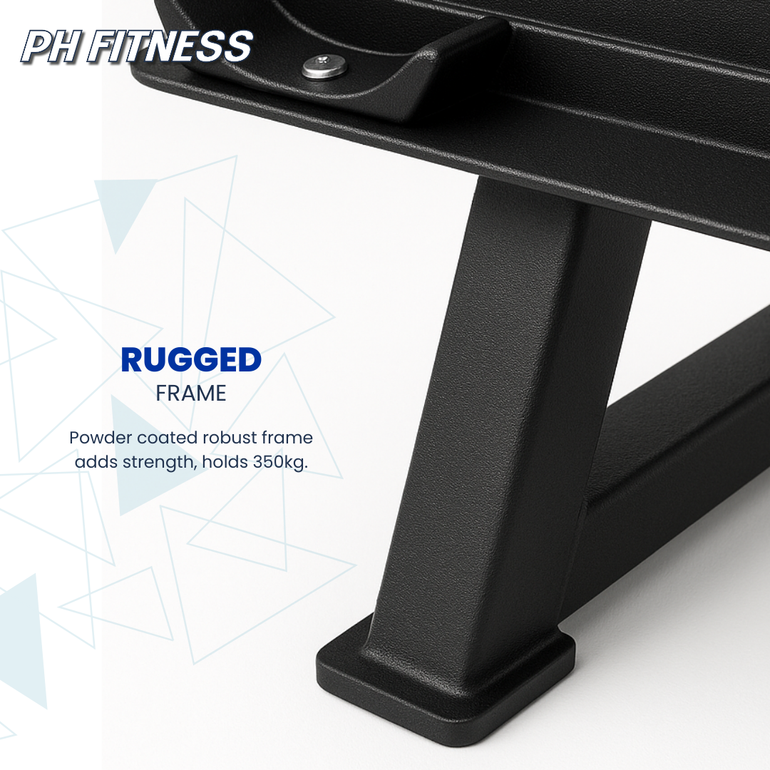 PH Fitness Dumbbell Rek – 2-Laags - 6 Paar Ronde Dumbbells