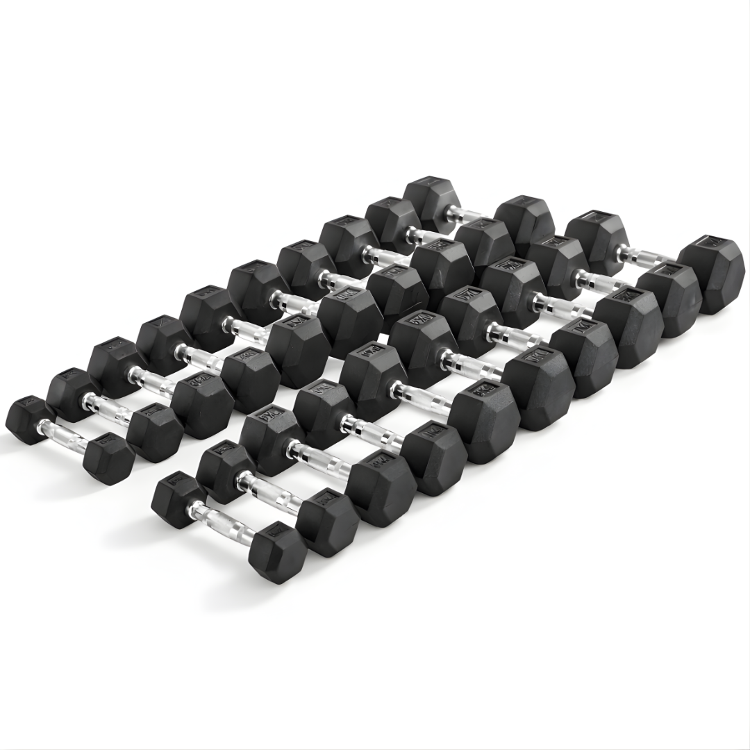 Hexa Dumbbell Set with Vertical Rack - 1 to 10KG