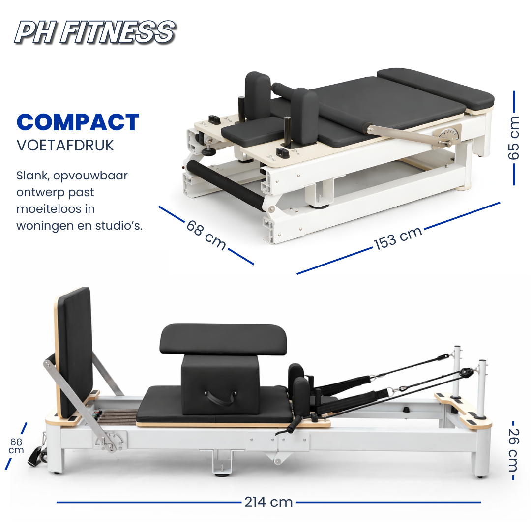 Aluminium pilatesreformer - hopfällbar utgåva