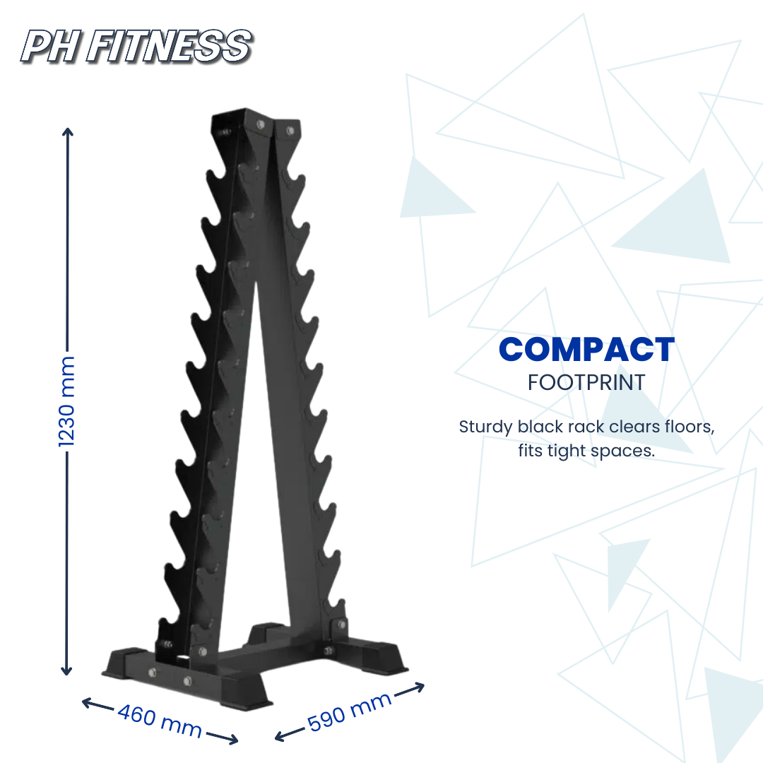 Dumbbell Torenrek – Geschikt voor 2KG – 20KG Hex Dumbbells (10 Paar)