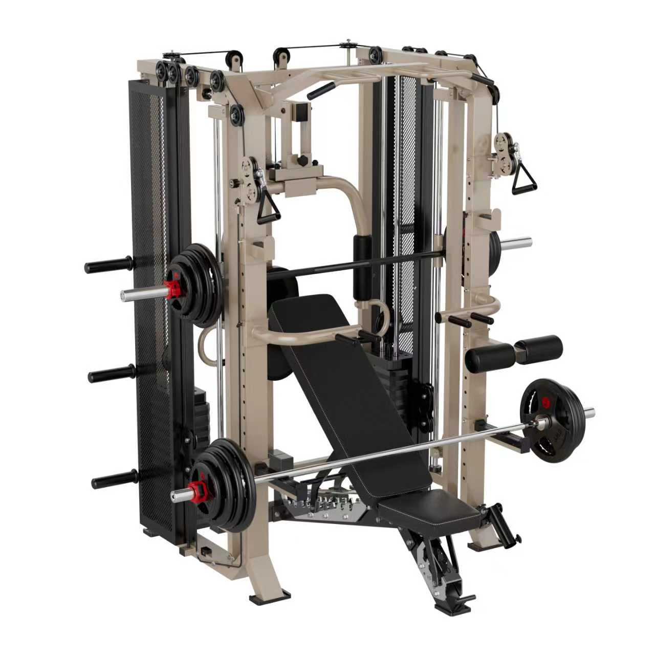 FUSION X Pro Rack – Verstelbare Smith Bar, Pec deck & Dual 80 kg Weight Stack - PH Fitness