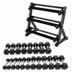 Hexa Dumbbell Set - 2.5 t/m 25KG met Dumbbell Rack - Physical Sports Group B.V.