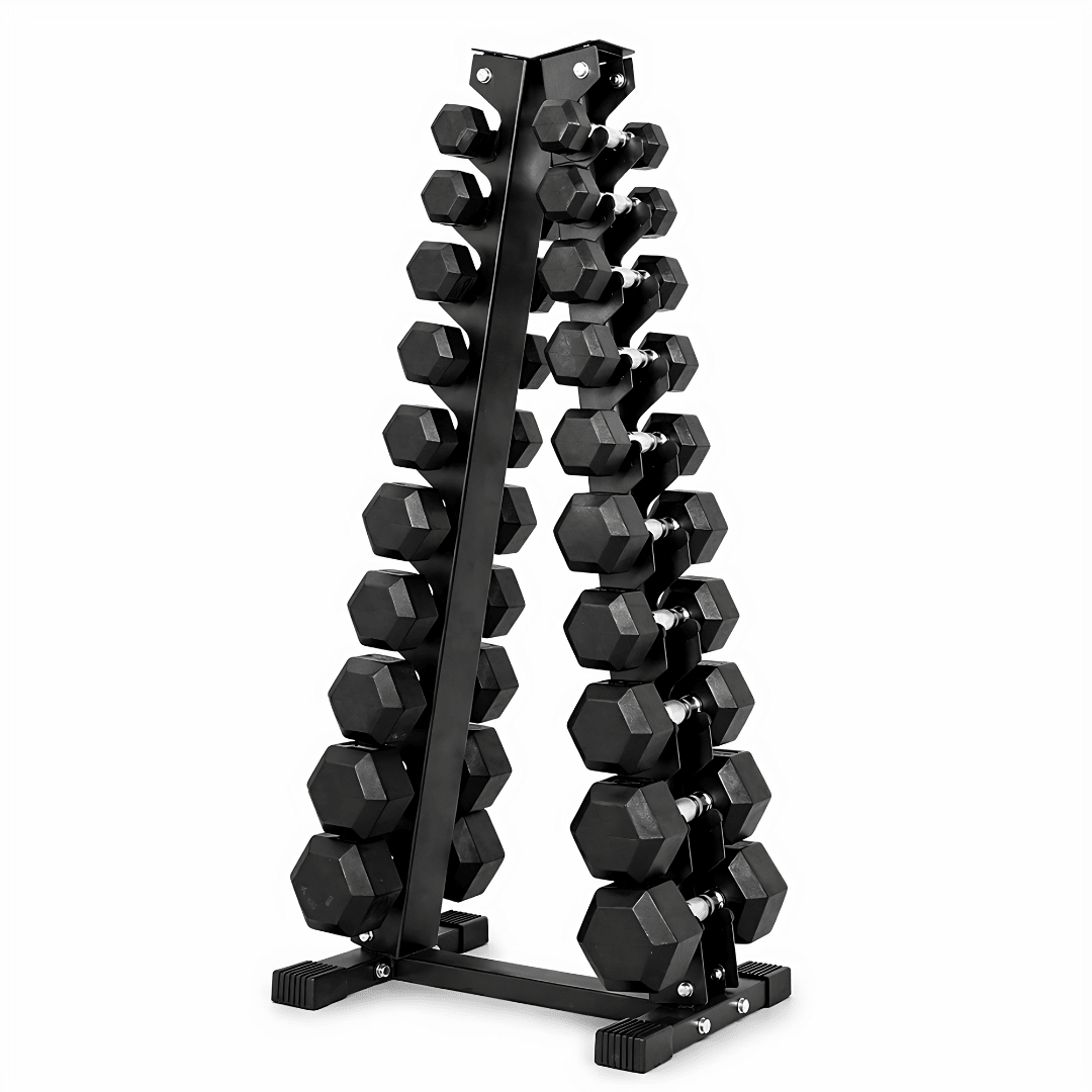Hexa Dumbbell Set met Verticaal Rek - 1 t/m 10KG - Physical Sports Group B.V.