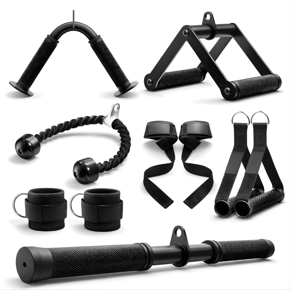 Kabel Accessoire Set 7 - Delig – Complete Cable Attachment Kit voor Home Gym, Krachttraining, Lat Pulldown, Triceps & Full Body Training - PH Fitness
