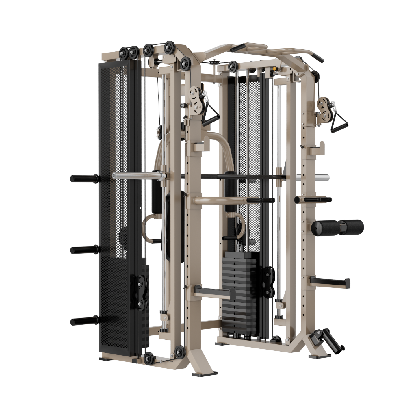 FUSION X Pro Rack – Verstelbare Smith Bar, Pec deck & Dual 80 kg Weight Stack