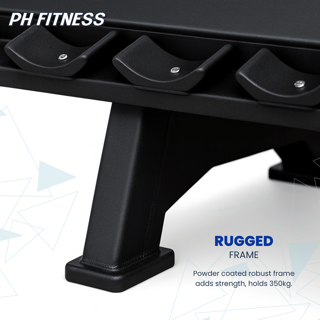 PH Fitness Dumbbell Rek – 2 - Laags - 10 Paar Ronde Dumbbells - PH Fitness