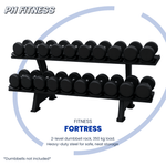 PH Fitness Dumbbell Rek – 2 - Laags - 10 Paar Ronde Dumbbells - PH Fitness
