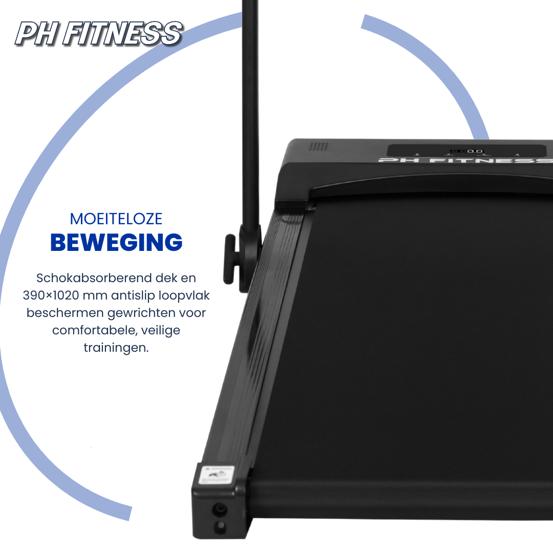 PH Fitness Loopband – Incline & Handmatige Helling – Opvouwbaar / Inklapbaar – CR - A1F - 3 – Black / Zwart - PH Fitness