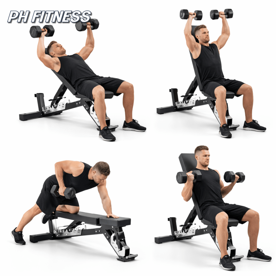 PH Fitness Verstelbare Trainingsbank – Flat & Incline - PH Fitness