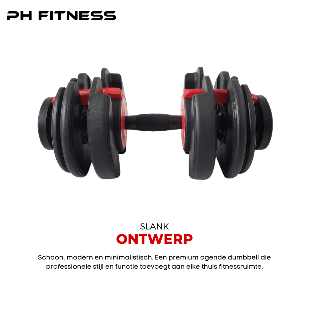 Premium Verstelbare Dumbbells 24KG [2 STUKS] - PH Fitness