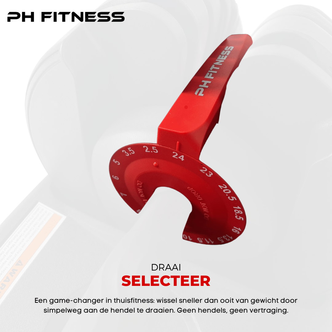 Premium Verstelbare Dumbbells 24KG [2 STUKS] - PH Fitness