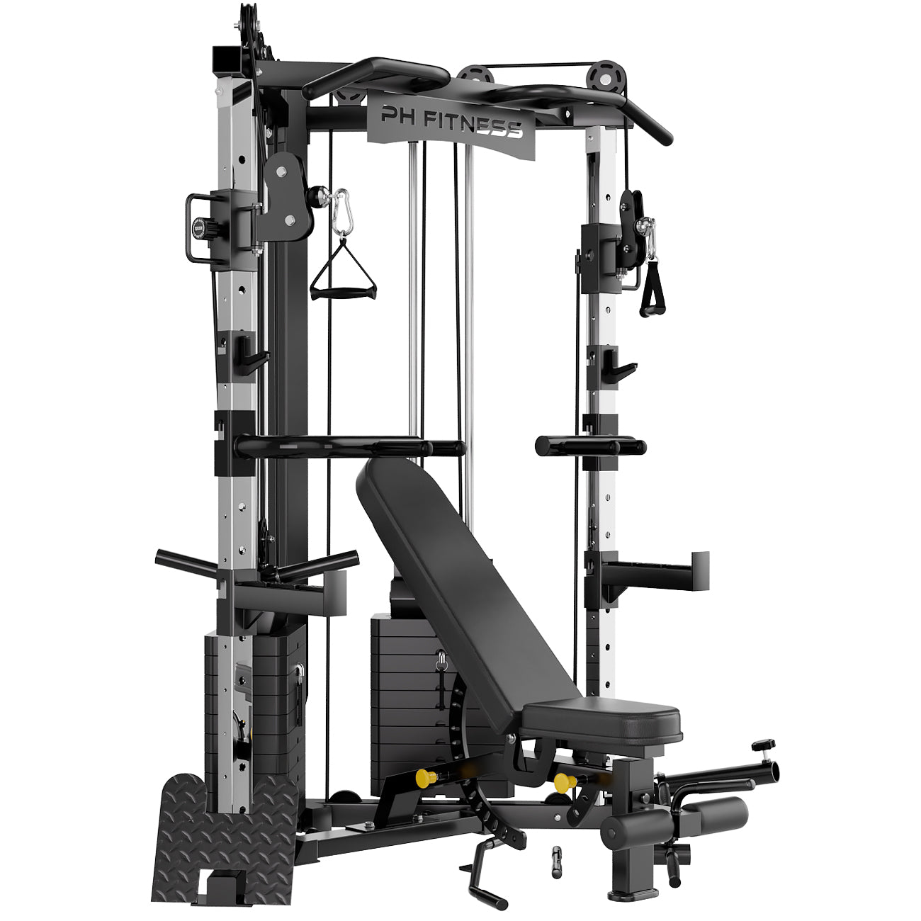 V - Frame Cable Crossover – Dubbele Pulley Krachtstation met 160KG Gewichtstapels - PH Fitness