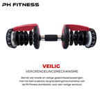 Verstelbare Dumbbells Set 24KG - PH Fitness