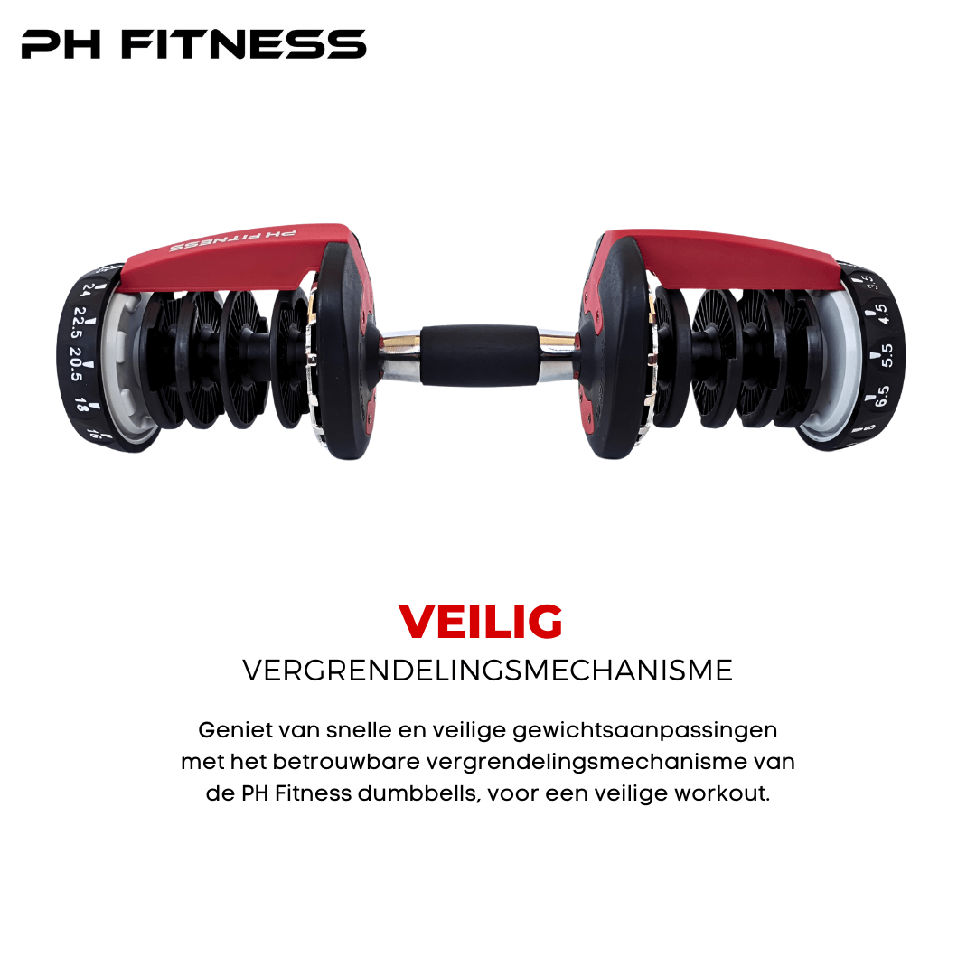 Verstelbare Dumbbells Set 24KG - PH Fitness